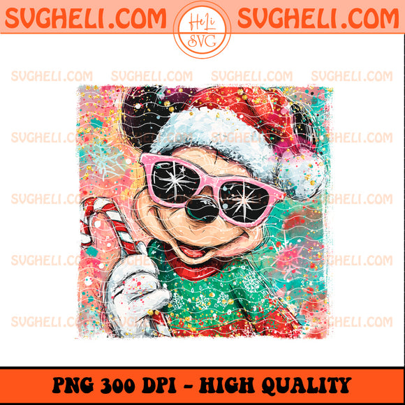 Christmas Glitter Handwritten Mickey Mouse Png