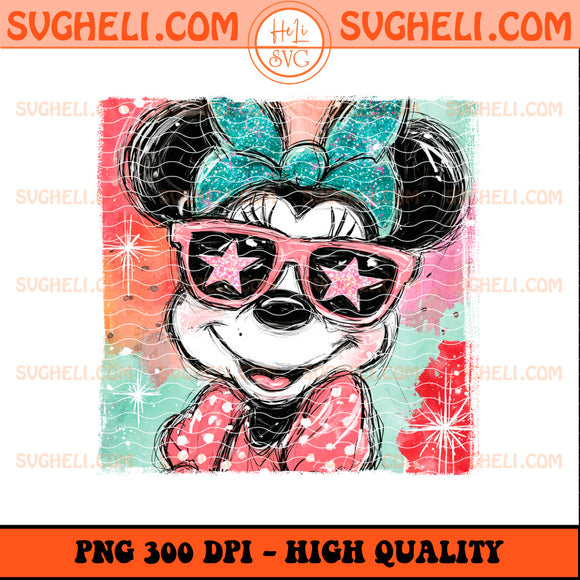Christmas Glitter Handwritten Minnie Mouse Png