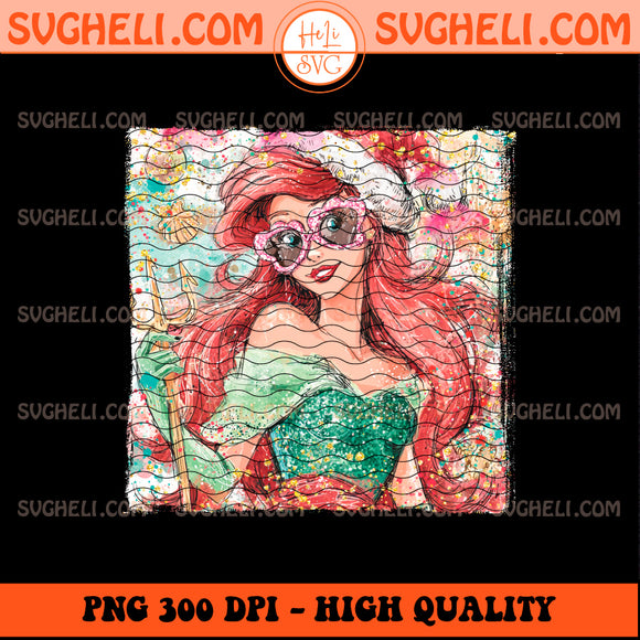 Christmas Glitter Handwritten Princess Ariel Png