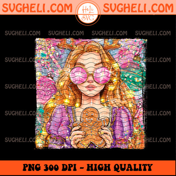 Christmas Glitter Handwritten Princess Rapunzel Png