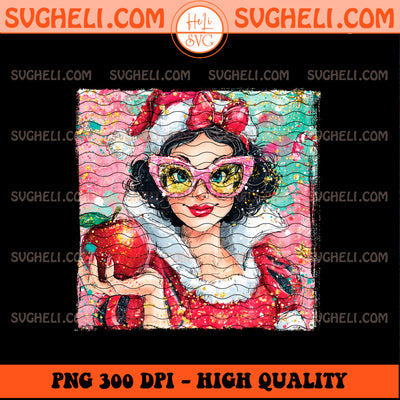 Christmas Glitter Handwritten Princess Snow White Png