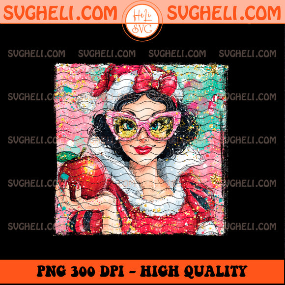 Christmas Glitter Handwritten Princess Snow White Png