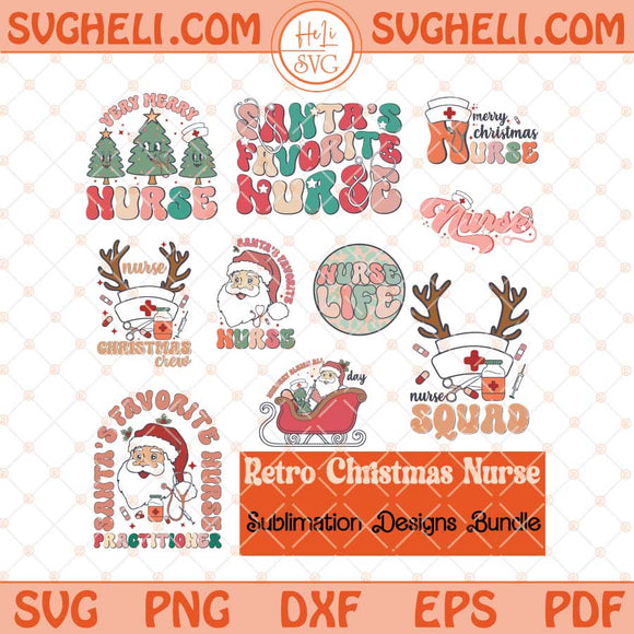 Christmas Nurse Bundle Svg Nurse Coquette Christmas Svg Png Dxf Eps Files