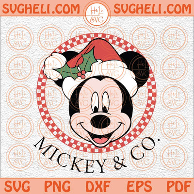 Christmas Santa Mickey Svg Checkered Mickey Svg Santa Mickey Svg Png Dxf Eps