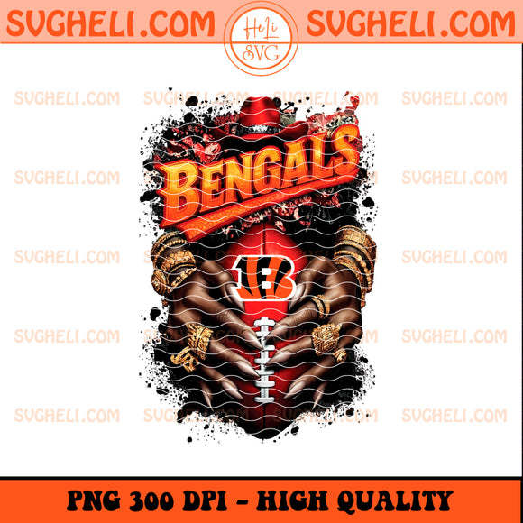 Cincinnati Bengals NFL Hand Nail Finger Png