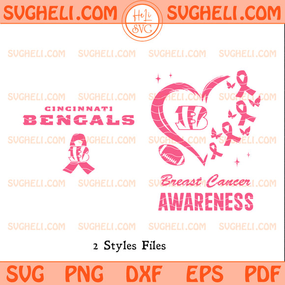 Cincinnati Bengals October Breast Cancer Awareness Svg