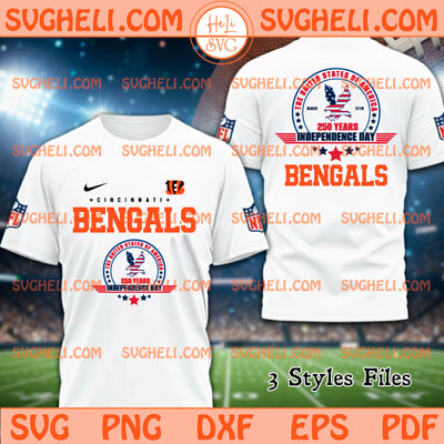 Cincinnati Bengals USA 250th Anniversary Svg Bengals NFL Svg
