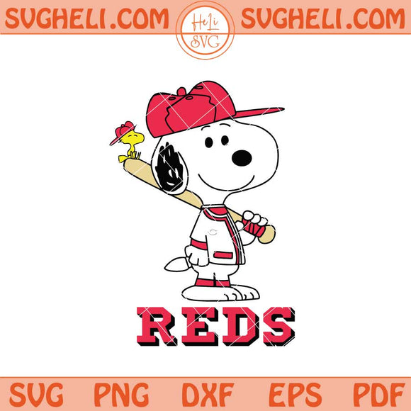Cincinnati Reds Snoopy Baseball Svg Cincinnati Reds MLB Svg Png Dxf Eps Files