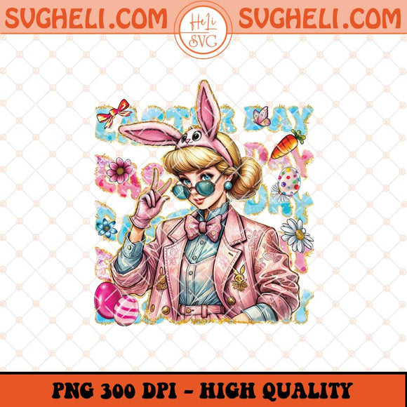Cinderella Easter With Sunglasses Png Cinderella Bunny Png Sublimation Files