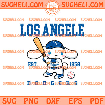 Cinnamoroll Los Angeles Dodgers EST 1958 Svg Cinnamoroll Svg