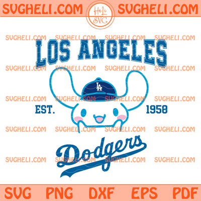 Cinnamoroll Los Angeles Dodgers Since Est 1958 Svg