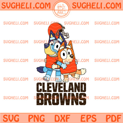 Cleveland Browns Bluey & Bingo Football Svg Bluey NFL Svg