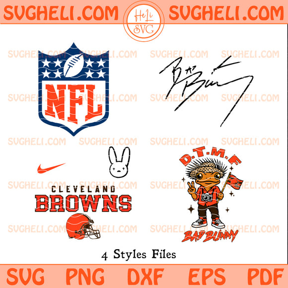 Cleveland Browns NFL Bad Bunny Svg Cleveland Browns Svg