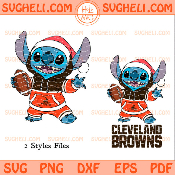 Cleveland Browns Stitch Football Christmas Svg