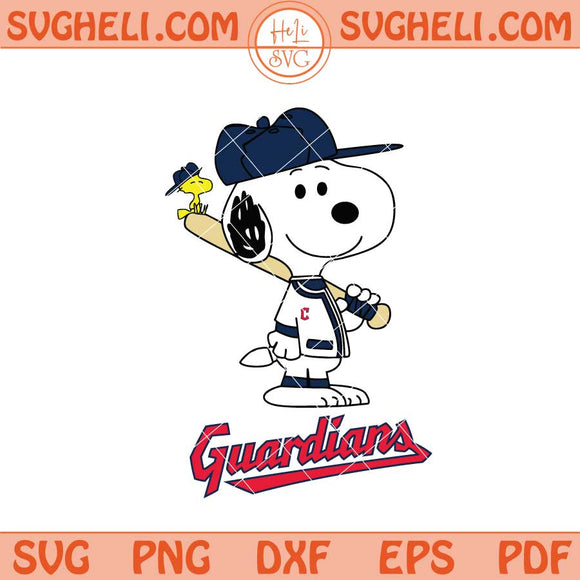 Cleveland Guardians Snoopy Baseball Svg Guardians MLB Svg Png Dxf Eps Files