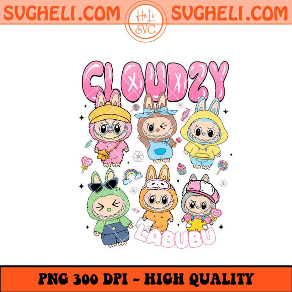 Cloudzy Labubu Png Funny Cute Labubu Png Labubu Png Sublimation Files