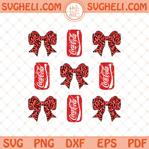 Coca Cola Bows Svg Leopard Coca Cola Coquette Bow Svg Png Dxf Eps Files