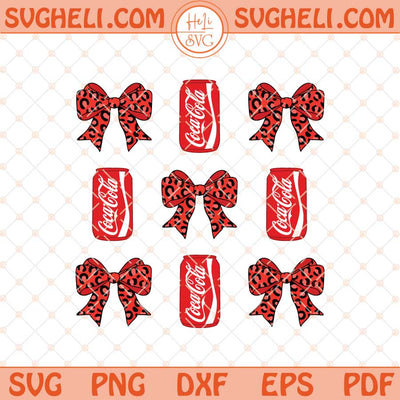 Coca Cola Bows Svg Leopard Coca Cola Coquette Bow Svg Png Dxf Eps Files