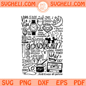 Cold Play Tour 2025 Svg Music Tour Aesthetic Band Svg Png Dxf Eps Files