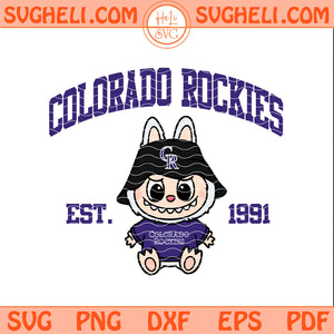 Colorado Rockies Labubu Baseball Svg Labubu MLB Svg Png Dxf Eps Pdf Files