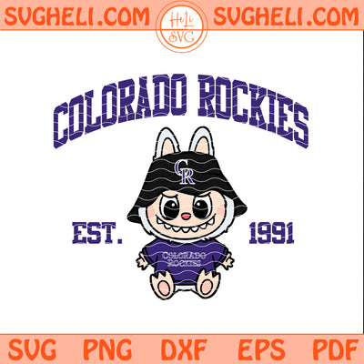 Colorado Rockies Labubu Baseball Svg Labubu MLB Svg Png Dxf Eps Pdf Files