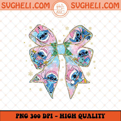 Colorful Coquette Glitter Christmas Stitch Png Christmas Png Sublimation Files
