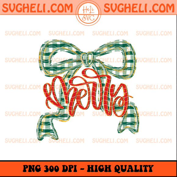 Colorful Glitter Coquette Bow Merry Png Preppy Christmas Png