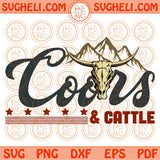 Coors And Cattle Svg Bull Skull Svg Western Svg Country Svg Png Dxf Eps Files