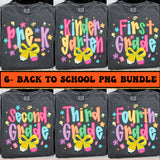 Coquette Back to School Png Bundle First Day of School Png Sublimation Design