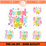 Coquette Back to School Png Bundle First Day of School Png Sublimation Design