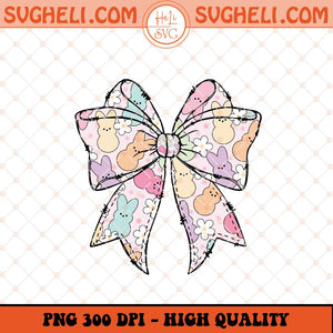 Coquette Bow Easter Peeps Png Easter Bow Bunny Peeps Png Sublimation Files