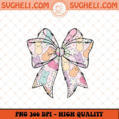 Coquette Bow Easter Peeps Png Easter Bow Bunny Peeps Png Sublimation Files