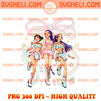 Coquette Bow Kpop Demon Hunter Huntrix Easter Day Png