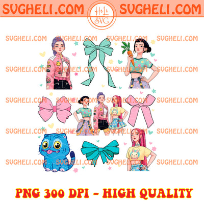 Coquette Bow Kpop Demon Hunter Huntrix Girl Easter Png