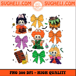 Coquette Bow Labubu Hocus Pocus Png Labubu Halloween Png