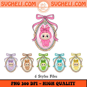 Coquette Bow Labubu Png Bundle Cute Labubu Trending Png Sublimation Files