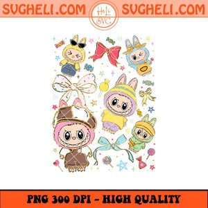 Coquette Bow Labubu Png Cute Labubu Png Funny Labubu Png Sublimation Files