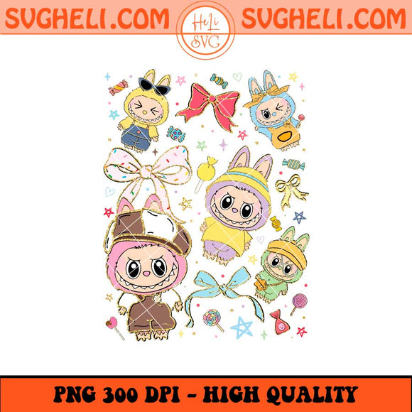 Coquette Bow Labubu Png Cute Labubu Png Funny Labubu Png Sublimation Files