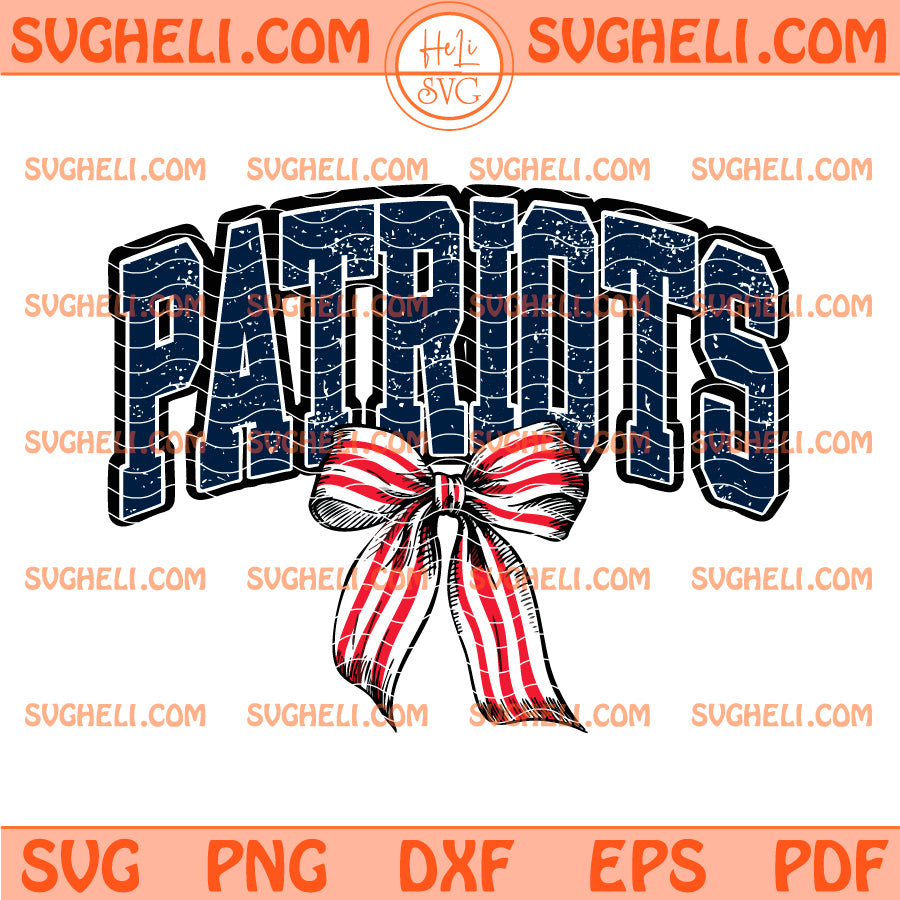 Coquette Bow New England Patriots Svg Patriot Bow Svg