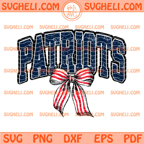 Coquette Bow New England Patriots Svg Patriot Bow Svg