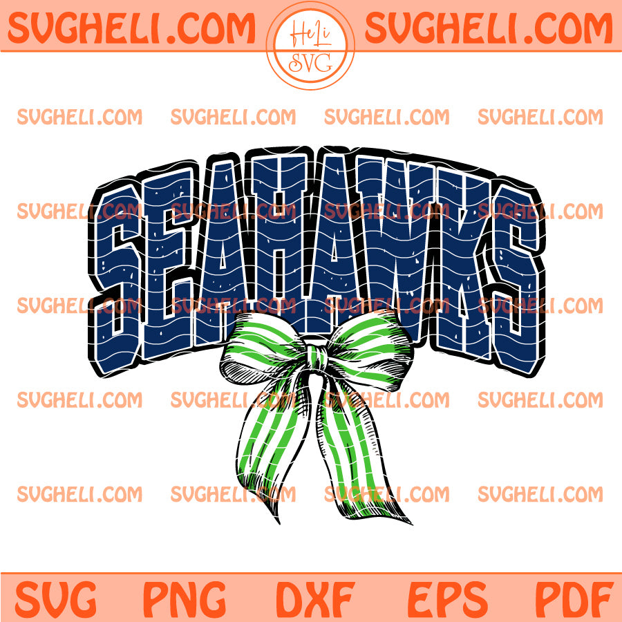 Coquette Bow Seattle Seahawk Svg Seahawk Bow Svg