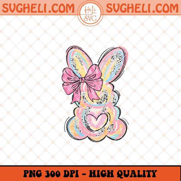 Coquette Easter Bunny Png Easter Bow Bunny Png Sublimation Files