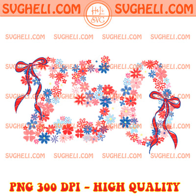 Coquette Floral 250 Years of Free Png USA Coquette Bow Png