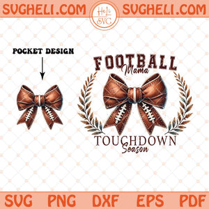 Coquette Football Mama Png Football Coquette Bow Png Dxf Eps Pocket Design Files