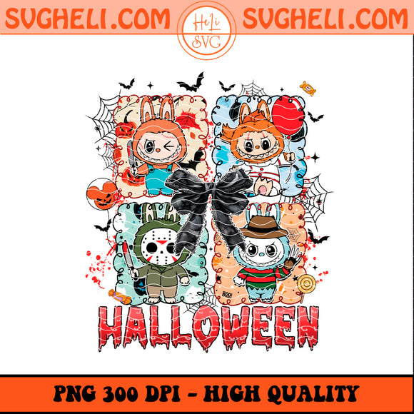 Coquette Halloween Killers Labubu Png Horror Labubu Png