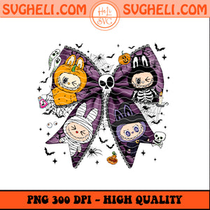 Coquette Halloween Labubu Png Spooky Labubu Png