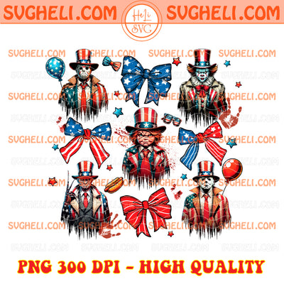 Coquette Horror Characters 4th Of July Png Horror USA Png