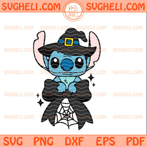 Coquette Stitch Halloween Witch Svg Stitch Halloween Svg
