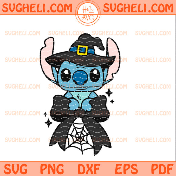 Coquette Stitch Halloween Witch Svg Stitch Halloween Svg