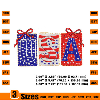 Coquette Usa Embroidery Design 4th Of July Embroidery Design